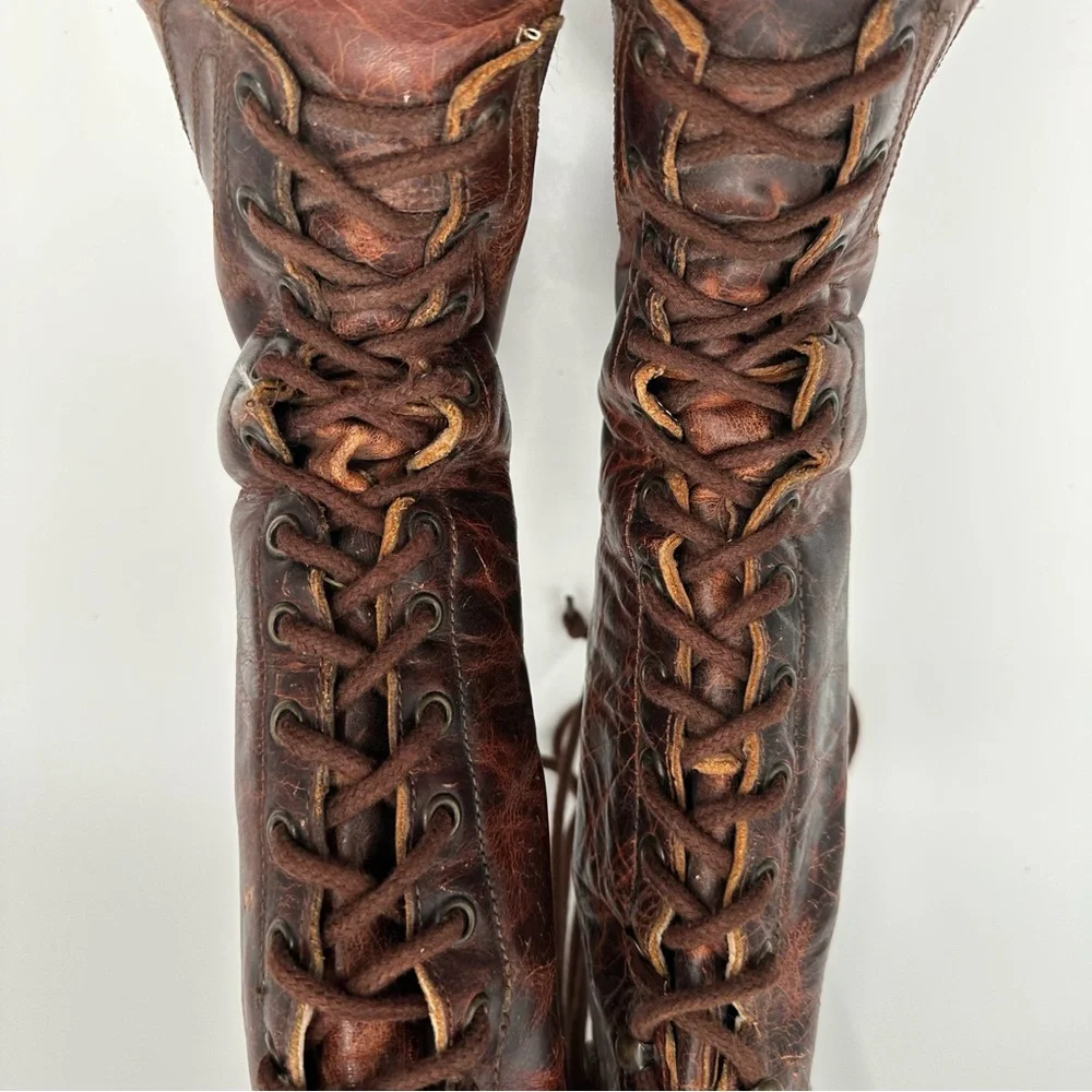 Flawed Freebird By Steven Grany Brown Leather Boots - Picture 10 of 15